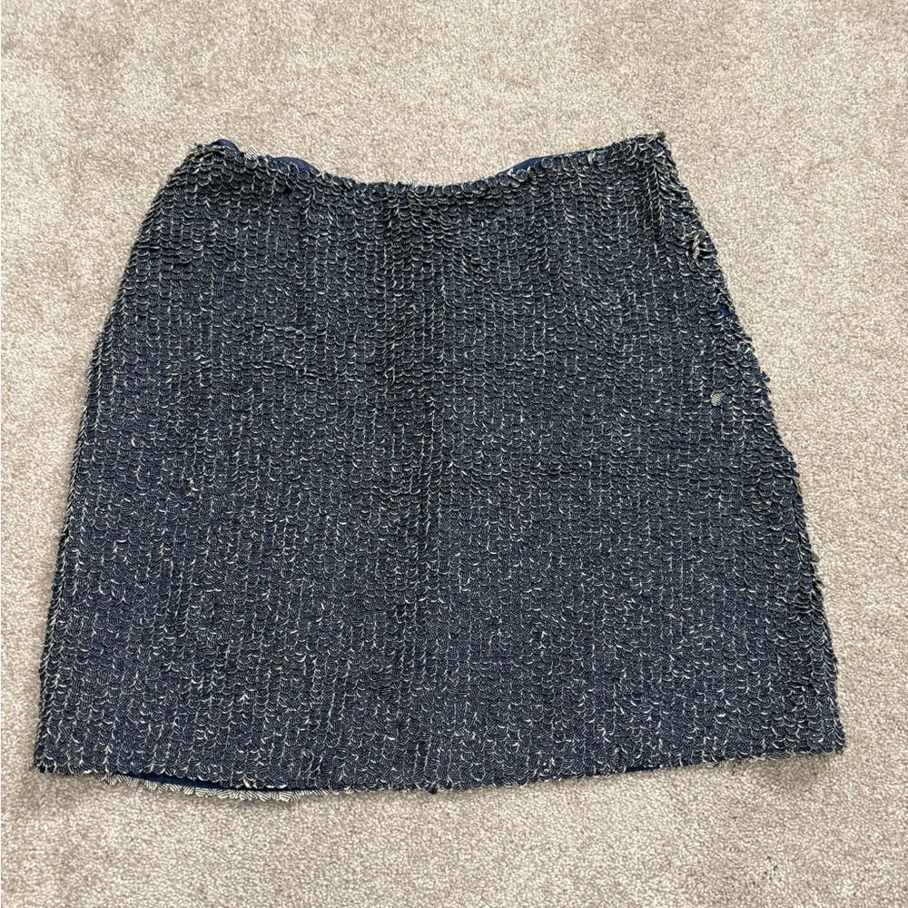 Michael Kors - Unique Fabric Sequin Mini Skirt - size 6 - Dusty Blue